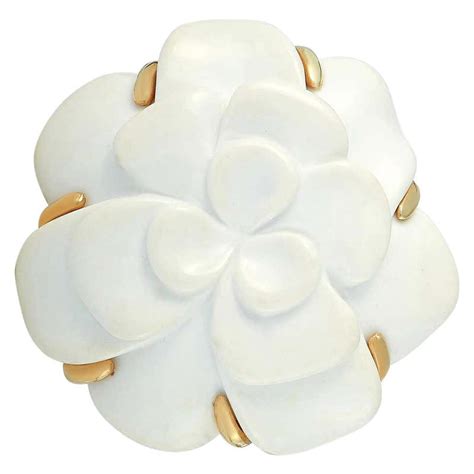 chanel ceramic camellia|chanel camellia brooches.